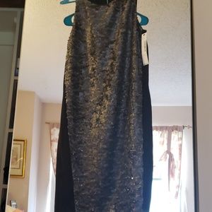 Dkny black sequin dress